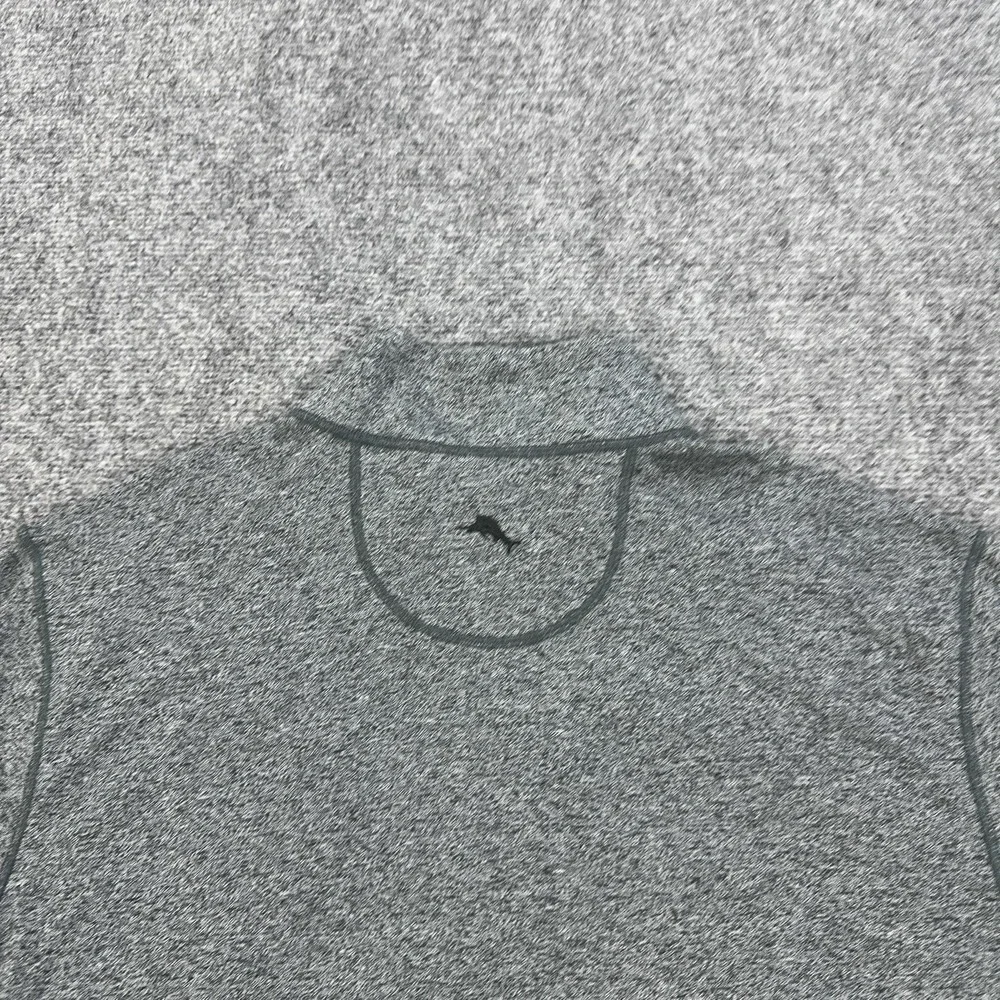 Tommy Bahama Sweater Mens XL Gray 1/4 Zip Mock Neck Reversible Knit Pullover